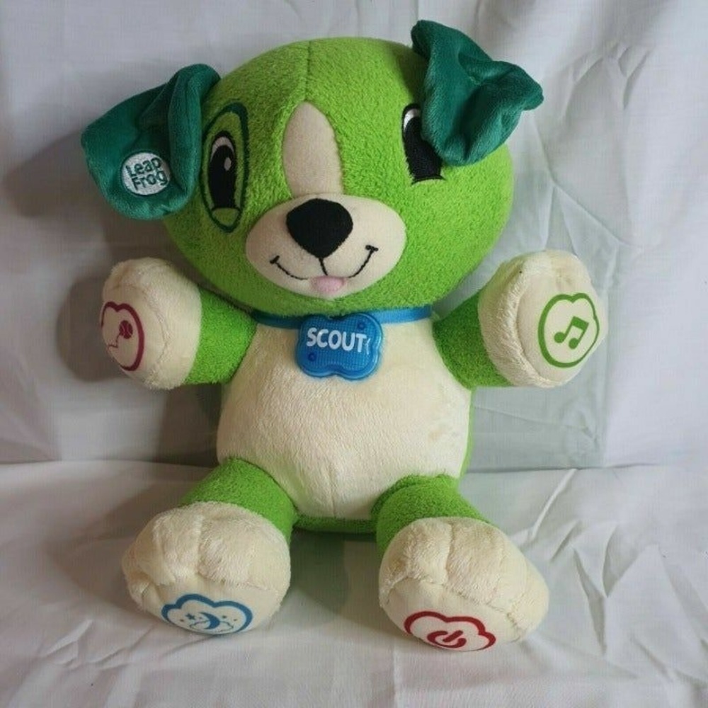 Leapfrog My Pal Scout Plush 12' Learning Musical Toy‎ Green Talking Light-Up Dog
